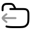 Folderoutput icon with twotone rounded style