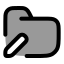 Folderpen icon with duotone rounded style
