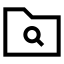 Foldersearch icon with stroke sharp style