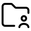 Foldershared icon with stroke standard style