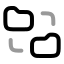 Foldertransfer icon with twotone rounded style
