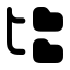 Foldertree icon with solid rounded style