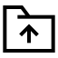 Folderup icon with stroke sharp style