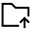 Folderupload icon with stroke sharp style