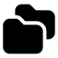 Folders icon with solid standard style