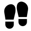 Footprints icon with solid sharp style