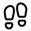 Footprints icon with stroke standard style