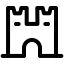 Fortress icon with stroke standard style