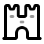 Fortress icon with twotone rounded style