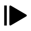 Forward icon with solid sharp style