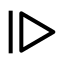 Forward icon with stroke sharp style