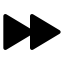 Forward icon with solid sharp style
