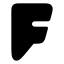 Foursquare icon with solid rounded style
