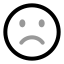 Frown icon with twotone rounded style