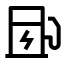 Fuelstation icon with stroke sharp style