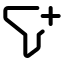 Funnelplus icon with stroke standard style