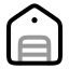 Garage icon with twotone rounded style