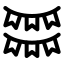 Garlands icon with stroke rounded style