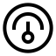 Gauge icon with stroke sharp style