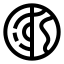 Geologycrust icon with stroke sharp style