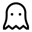 Ghost icon with stroke sharp style
