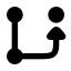 Gitbranch icon with solid rounded style