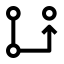 Gitbranch icon with stroke sharp style