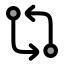 Gitcompare icon with duotone rounded style
