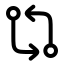 Gitcompare icon with stroke rounded style