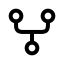 Gitfork icon with stroke rounded style