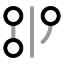 Gitgraph icon with twotone rounded style