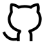 Github icon with stroke sharp style