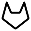 Gitlab icon with stroke rounded style