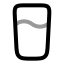 Glasswater icon with twotone rounded style