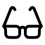 Glasses icon with stroke rounded style