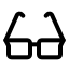 Glasses icon with stroke standard style