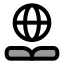 Globaleducation icon with duotone rounded style
