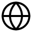 Globe icon with stroke standard style