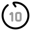 Gobackwardsec icon with twotone rounded style