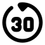 Gobackwardsec icon with solid rounded style