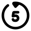 Gobackwardsec icon with solid rounded style