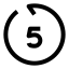 Gobackwardsec icon with stroke sharp style