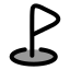 Golfhole icon with duotone rounded style