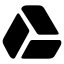Googledrive icon with solid rounded style