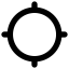 Gps icon with solid rounded style