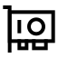 Graphiccard icon with stroke sharp style