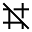Gridoff icon with stroke sharp style