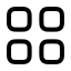 Gridview icon with stroke rounded style