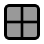 Grid 2 X 2 icon with duotone standard style