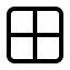 Grid 2 X 2 icon with stroke standard style